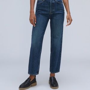 Everlane 90s Way High Jeans Indigo 29 Long Organic Cotton